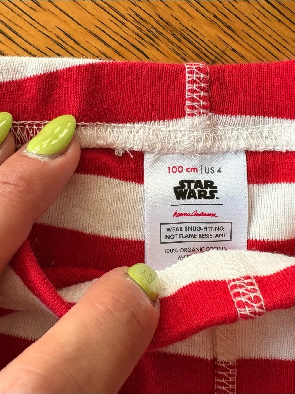 Hanna Andersson Red & White Striped Star Wars Pajama Set
